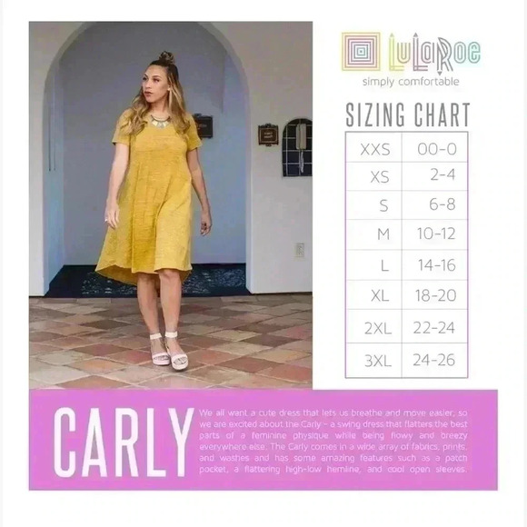 Lularoe medium brown& navy plaid Carly swing‎ dress:NWT . Leaf pattern over top - Picture 8 of 8